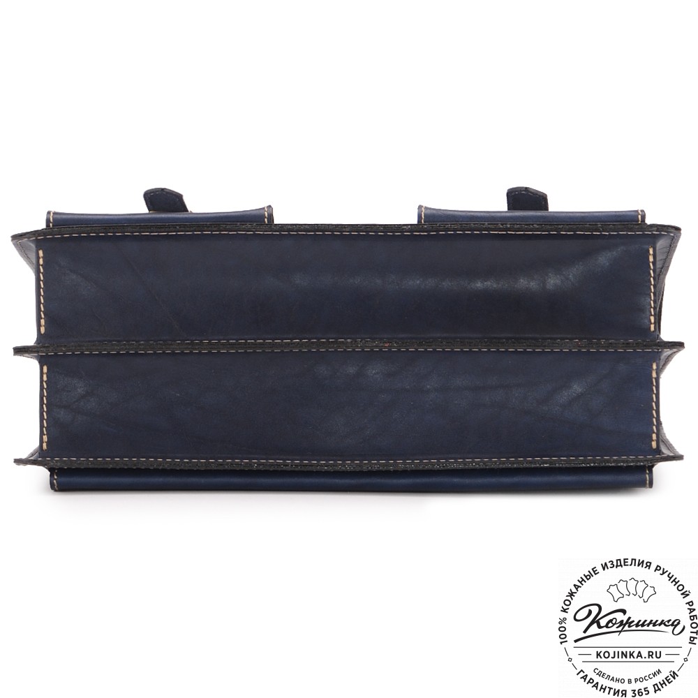 Кожаный портфель "Юрист" (синий)